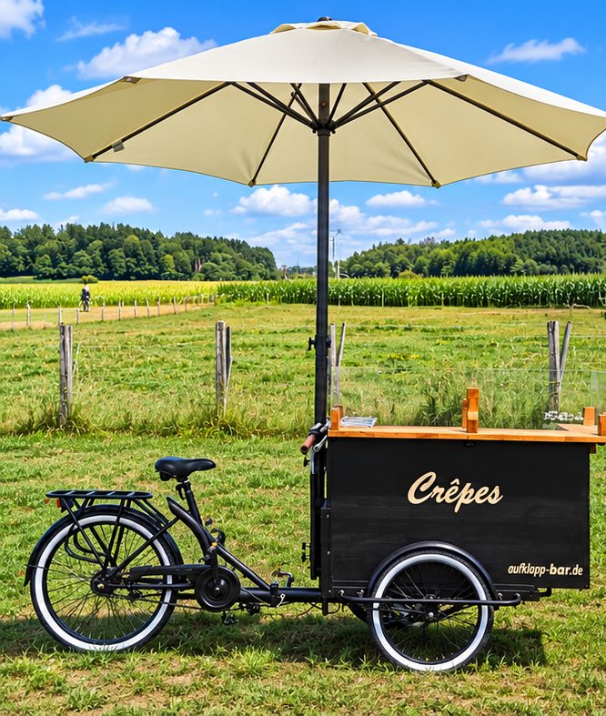 Food-Fahrrad für Crêpes Catering auf Veranstaltungen